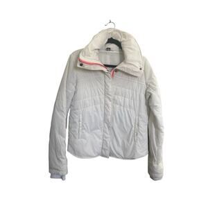 Roxy Medium White Ivory Lightweight Puffer Jacket Coat **READ** #5669